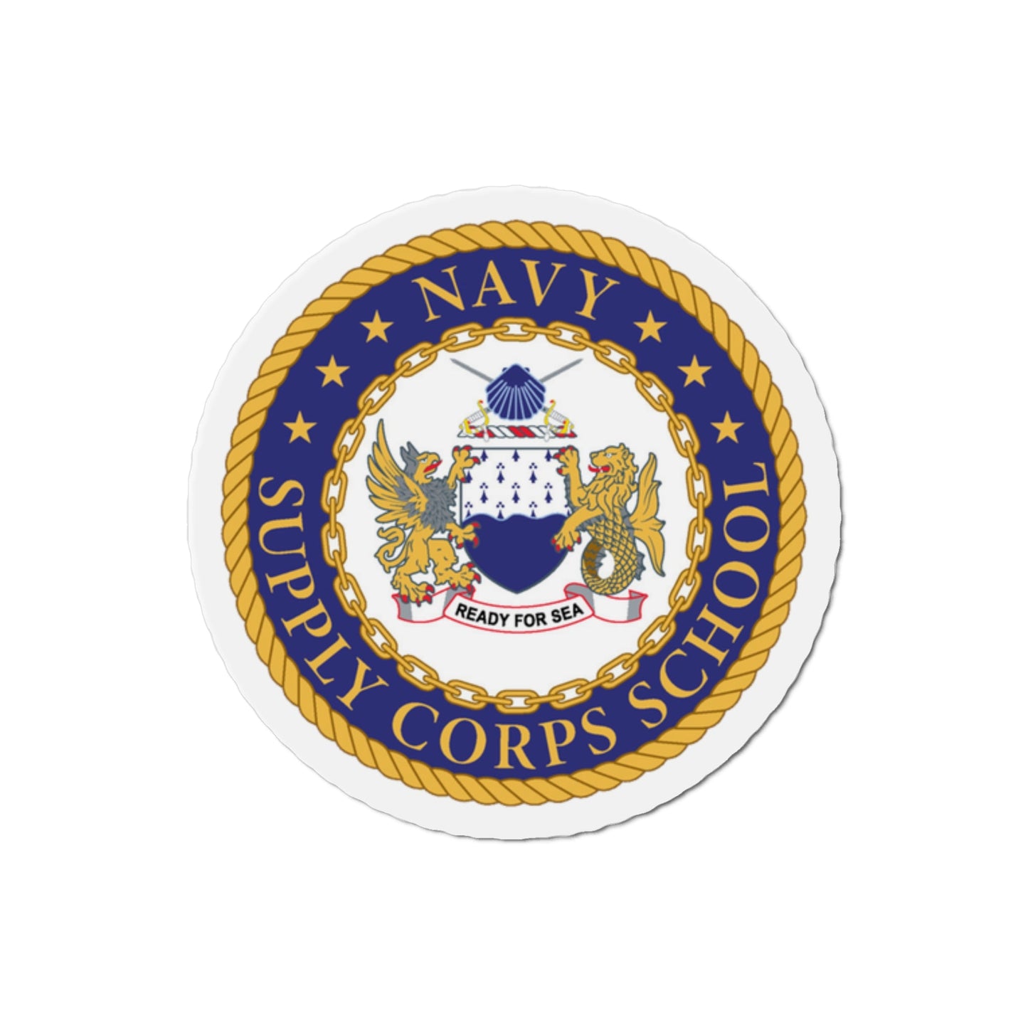 Navy Supply Corps School (U.S. Navy) Die-Cut Magnet-2" x 2"-The Sticker Space