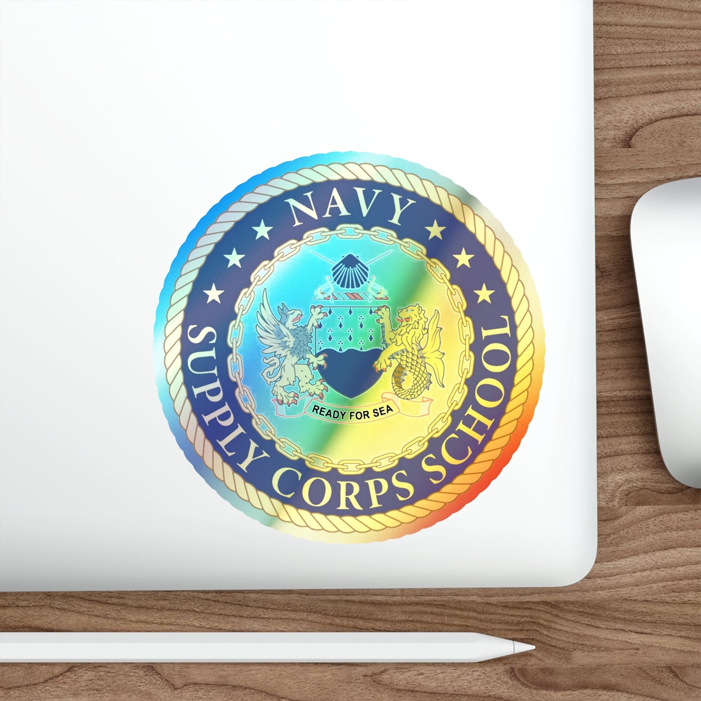 Navy Supply Corps School (U.S. Navy) Holographic STICKER Die-Cut Vinyl Decal-The Sticker Space