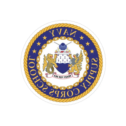 Navy Supply Corps School (U.S. Navy) REVERSE PRINT Transparent Die-Cut STICKER - The Sticker Space