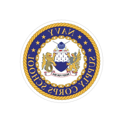 Navy Supply Corps School (U.S. Navy) REVERSE PRINT Transparent Die-Cut STICKER - The Sticker Space