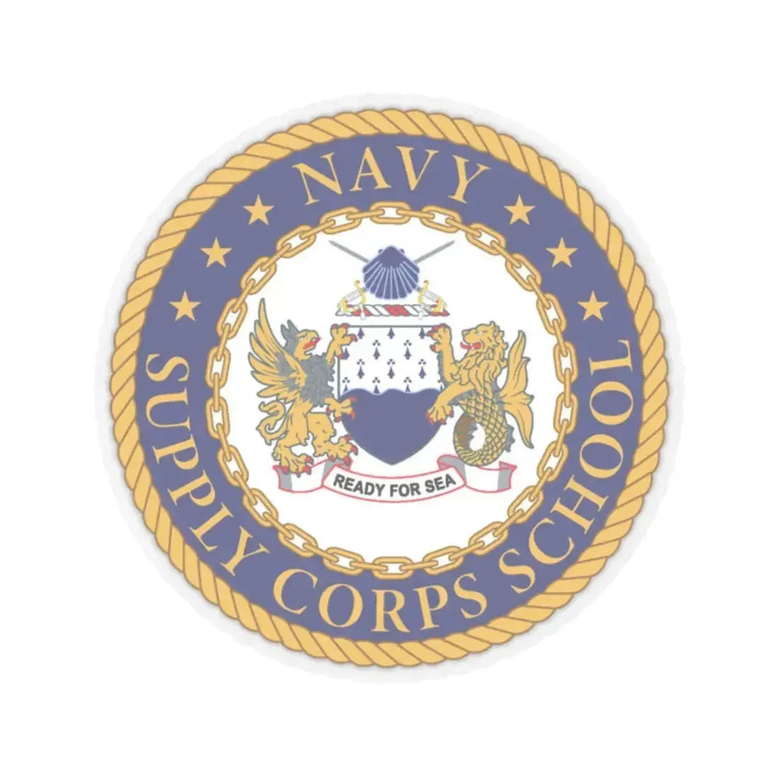 Navy Supply Corps School (U.S. Navy) STICKER Vinyl Kiss-Cut Decal 2 Inch Transparent - The Sticker Space