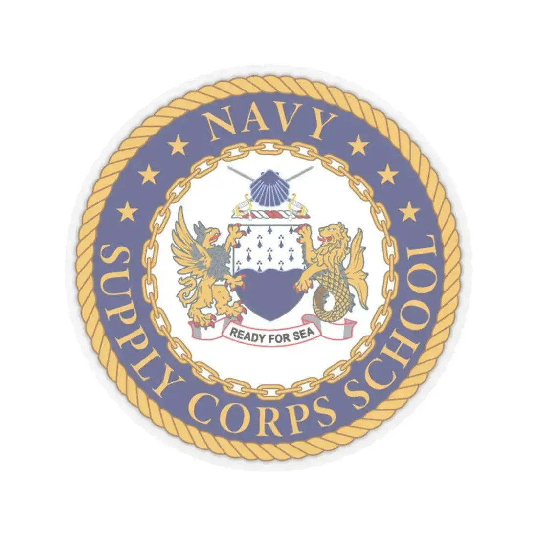 Navy Supply Corps School (U.S. Navy) STICKER Vinyl Kiss-Cut Decal 3 Inch Transparent - The Sticker Space