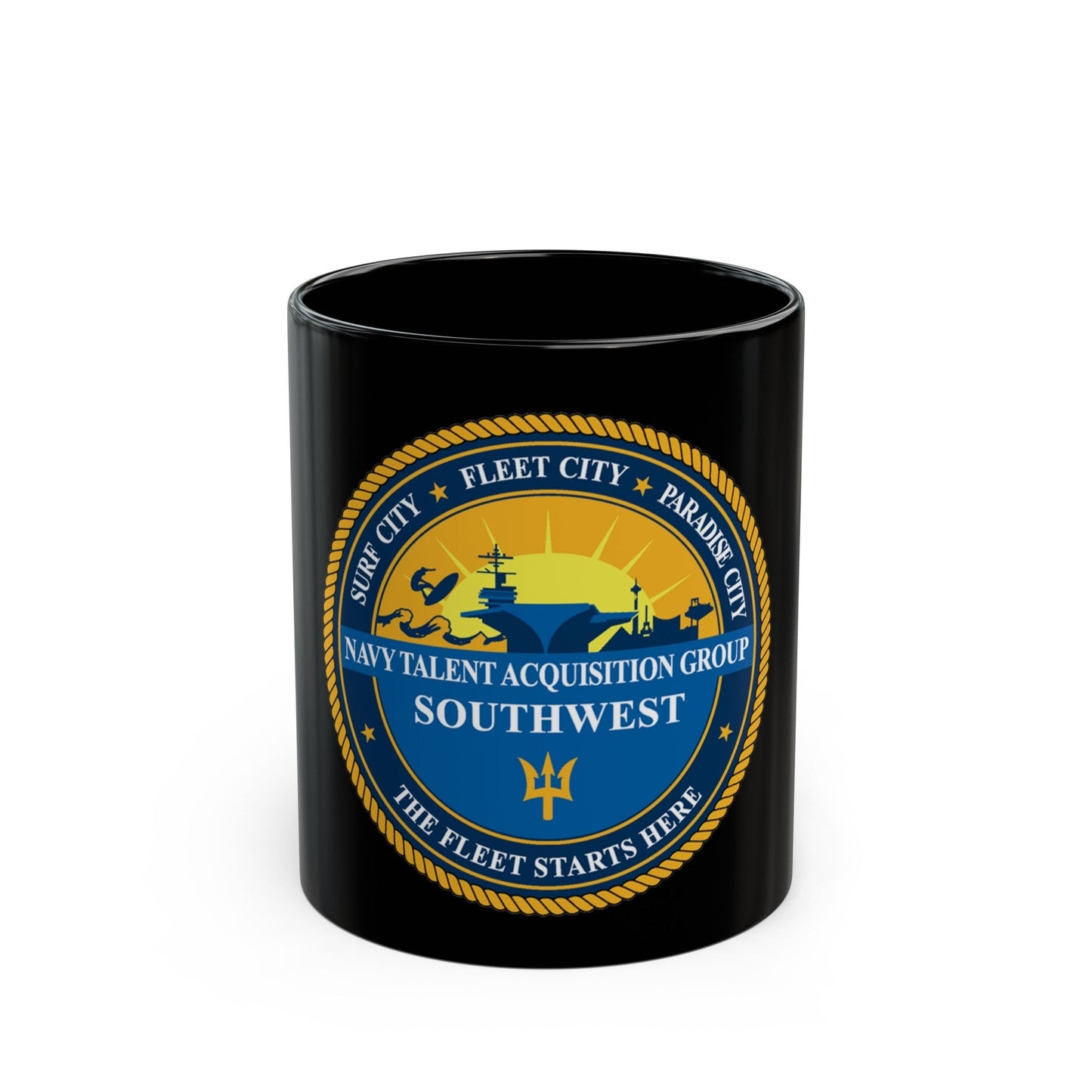 Navy Talent Acquisition Group SW (U.S. Navy) Black Coffee Mug-11oz-The Sticker Space