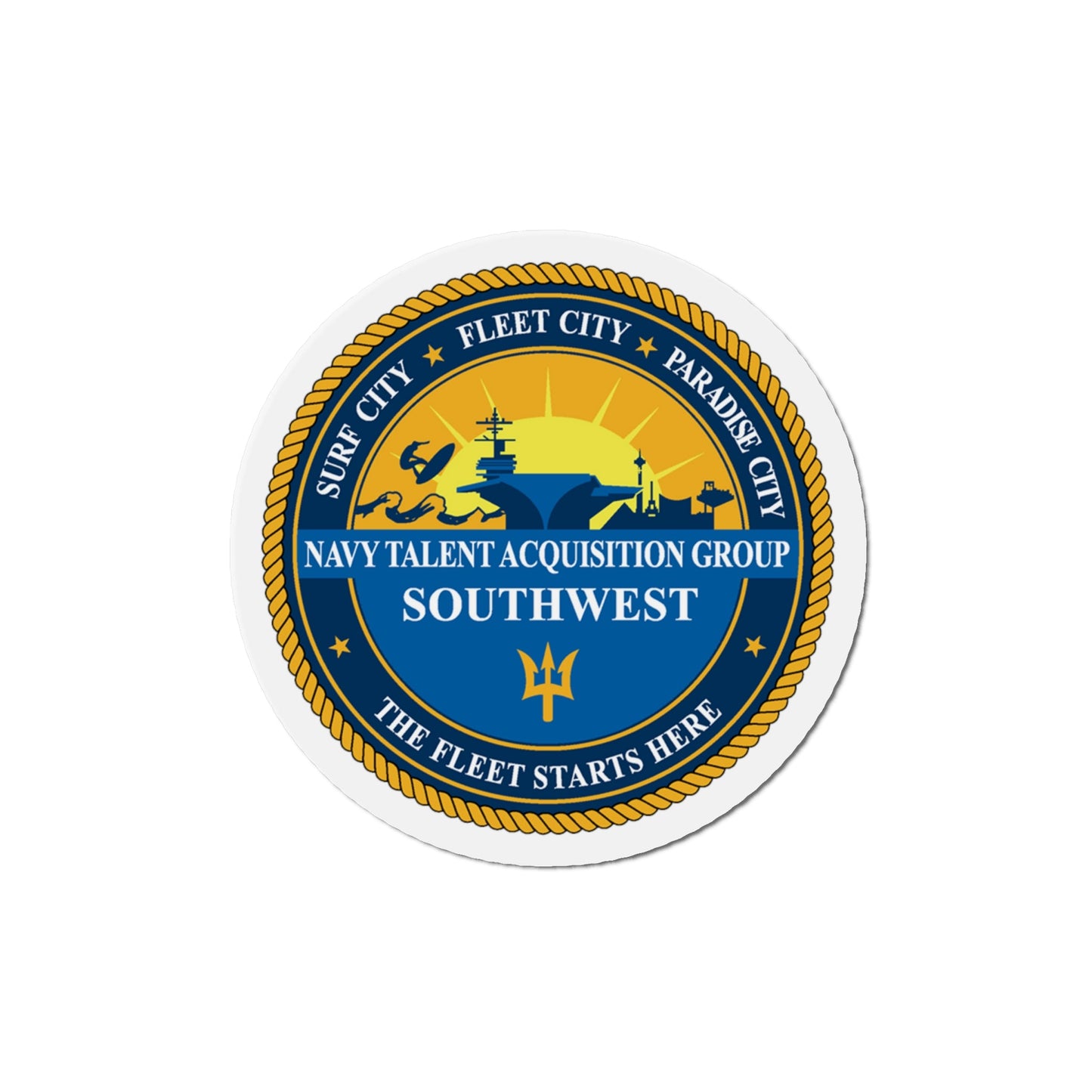 Navy Talent Acquisition Group SW (U.S. Navy) Die-Cut Magnet-The Sticker Space