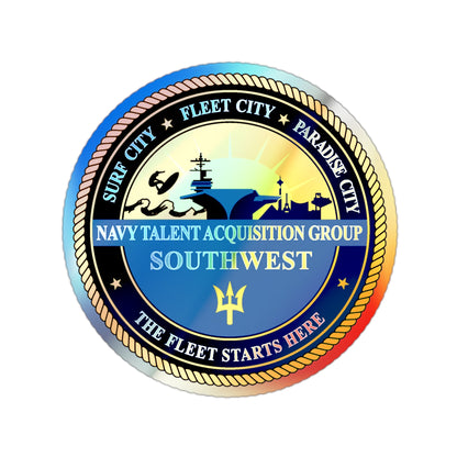 Navy Talent Acquisition Group SW (U.S. Navy) Holographic STICKER Die-Cut Vinyl Decal-2 Inch-The Sticker Space