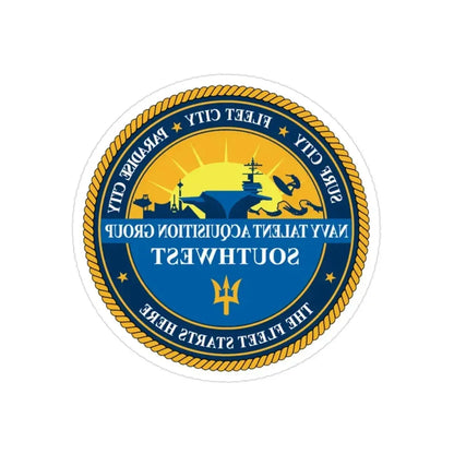 Navy Talent Acquisition Group SW (U.S. Navy) REVERSE PRINT Transparent Die-Cut STICKER 2 Inch Die-Cut Transparent - The Sticker Space