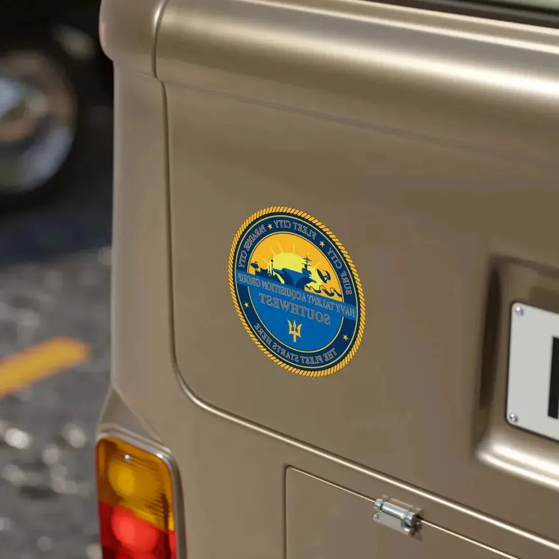 Navy Talent Acquisition Group SW (U.S. Navy) REVERSE PRINT Transparent Die-Cut STICKER - The Sticker Space