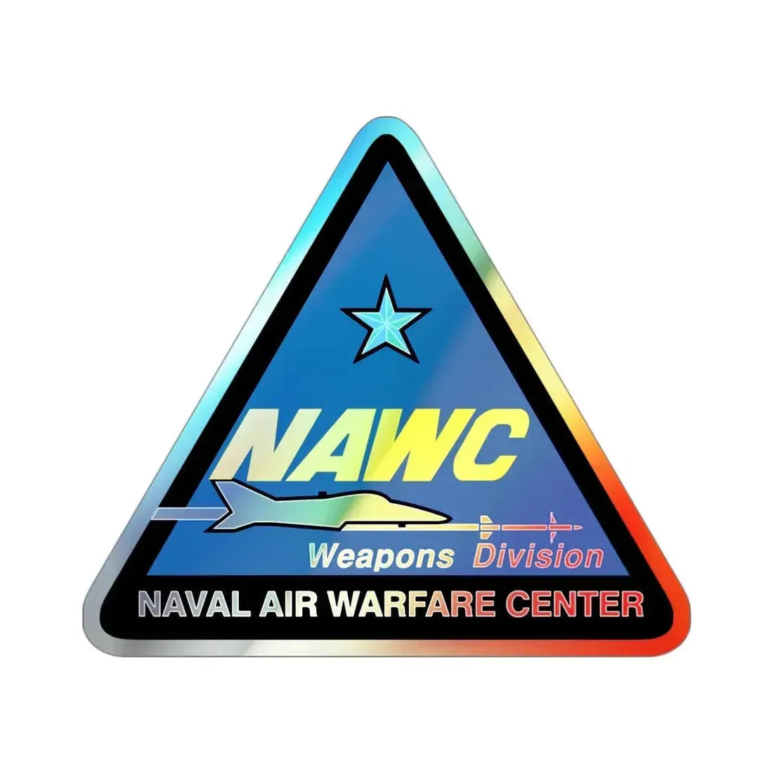 NAWCWD Naval Air Warfare Center Weapons Division (U.S. Navy) Holographic STICKER Die-Cut Vinyl Decal 3 Inch Holographic - The Sticker Space