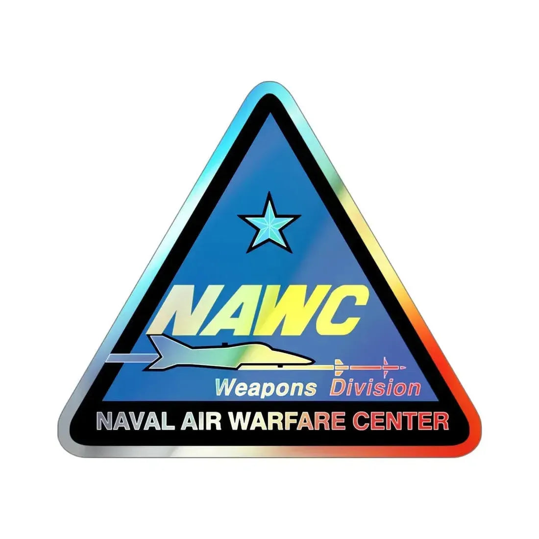 NAWCWD Naval Air Warfare Center Weapons Division (U.S. Navy) Holographic STICKER Die-Cut Vinyl Decal 5 Inch Holographic - The Sticker Space