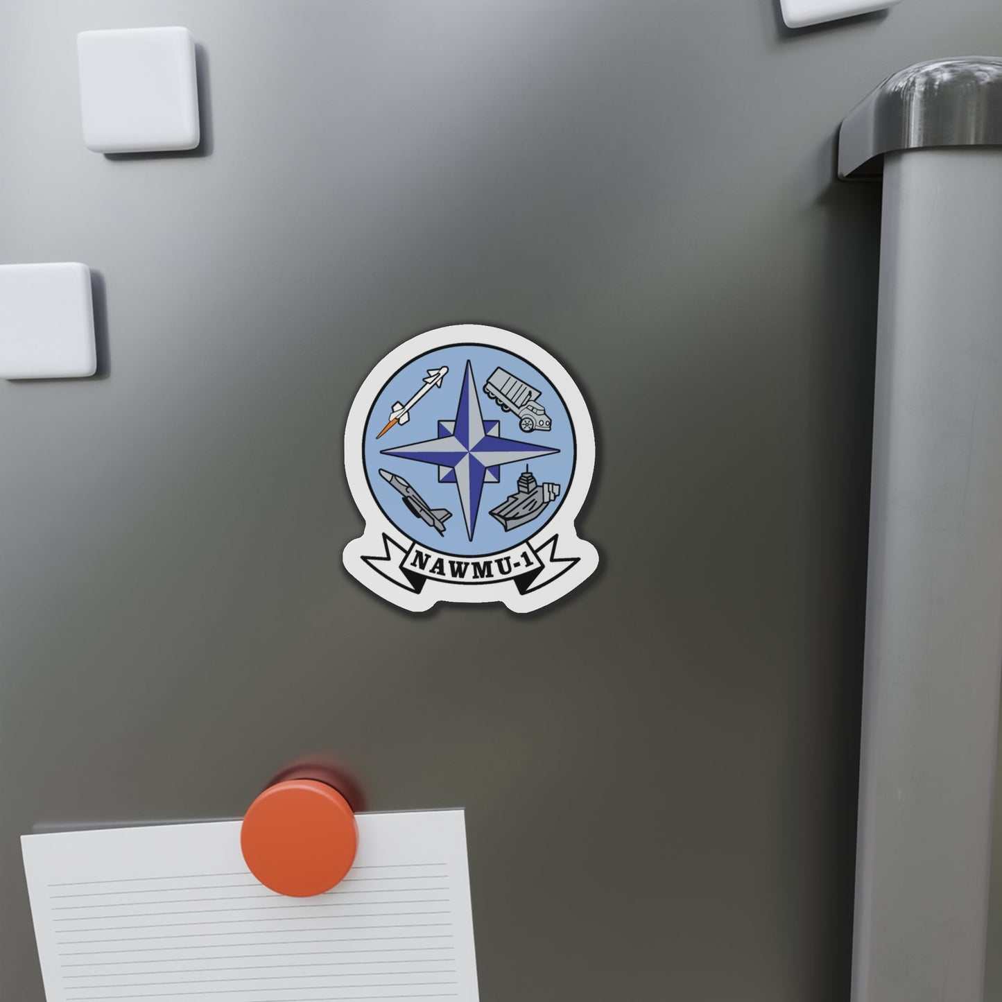 NAWMU 1 (U.S. Navy) Die-Cut Magnet-The Sticker Space