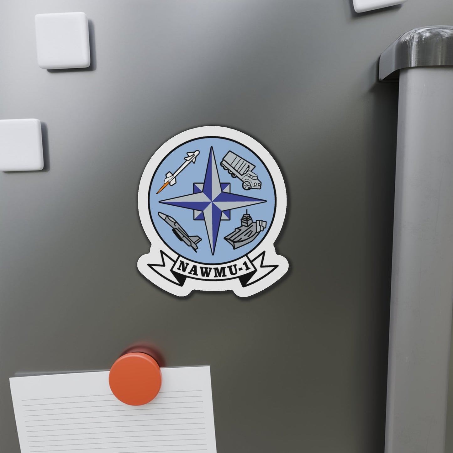 NAWMU 1 (U.S. Navy) Die-Cut Magnet-The Sticker Space