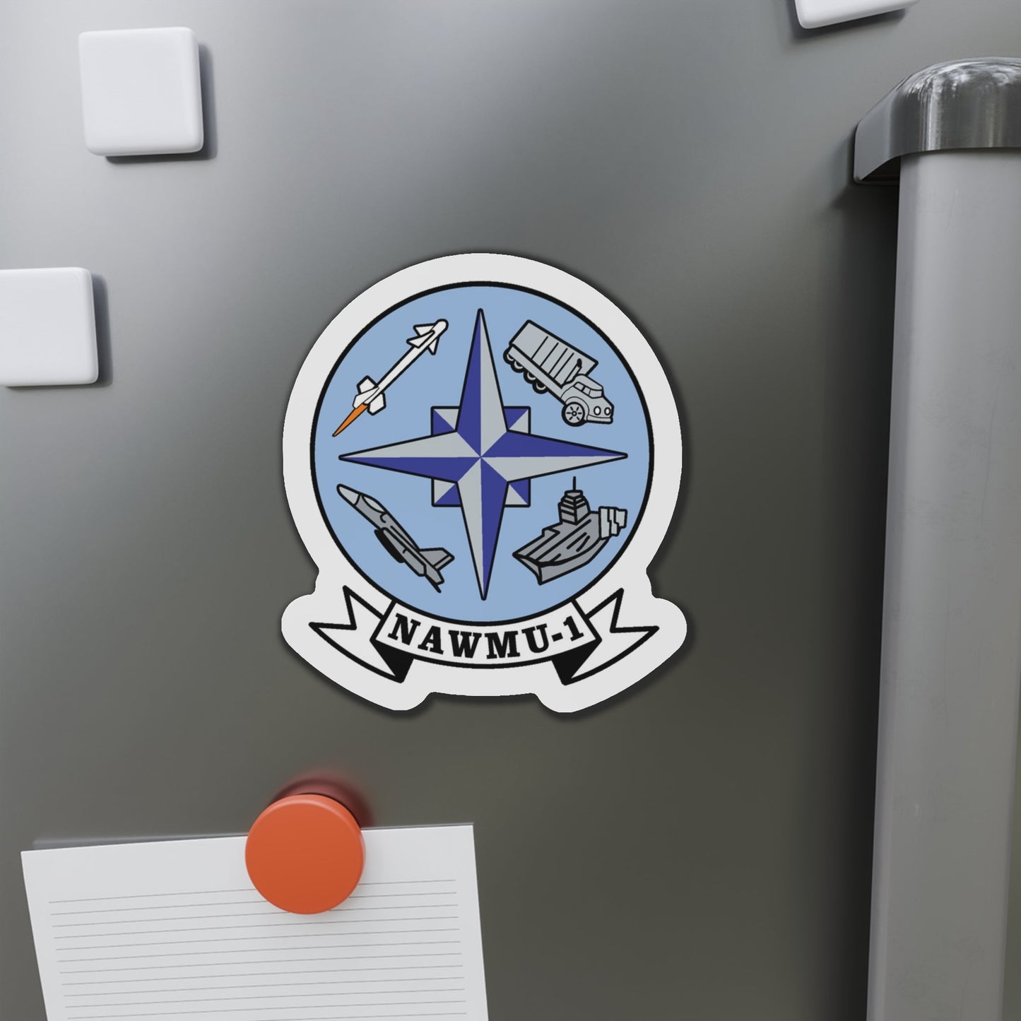 NAWMU 1 (U.S. Navy) Die-Cut Magnet-The Sticker Space