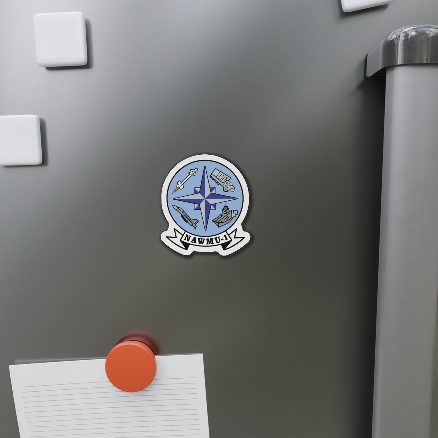 NAWMU 1 (U.S. Navy) Die-Cut Magnet-The Sticker Space