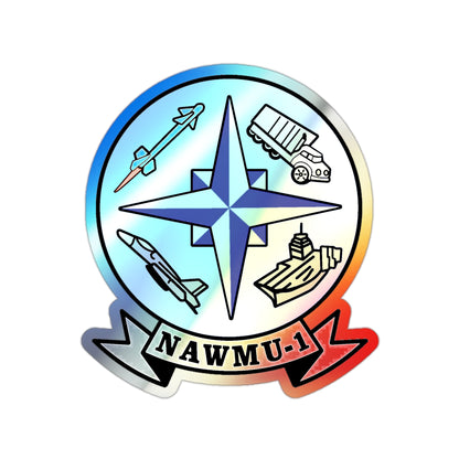 NAWMU 1 (U.S. Navy) Holographic STICKER Die-Cut Vinyl Decal-2 Inch-The Sticker Space