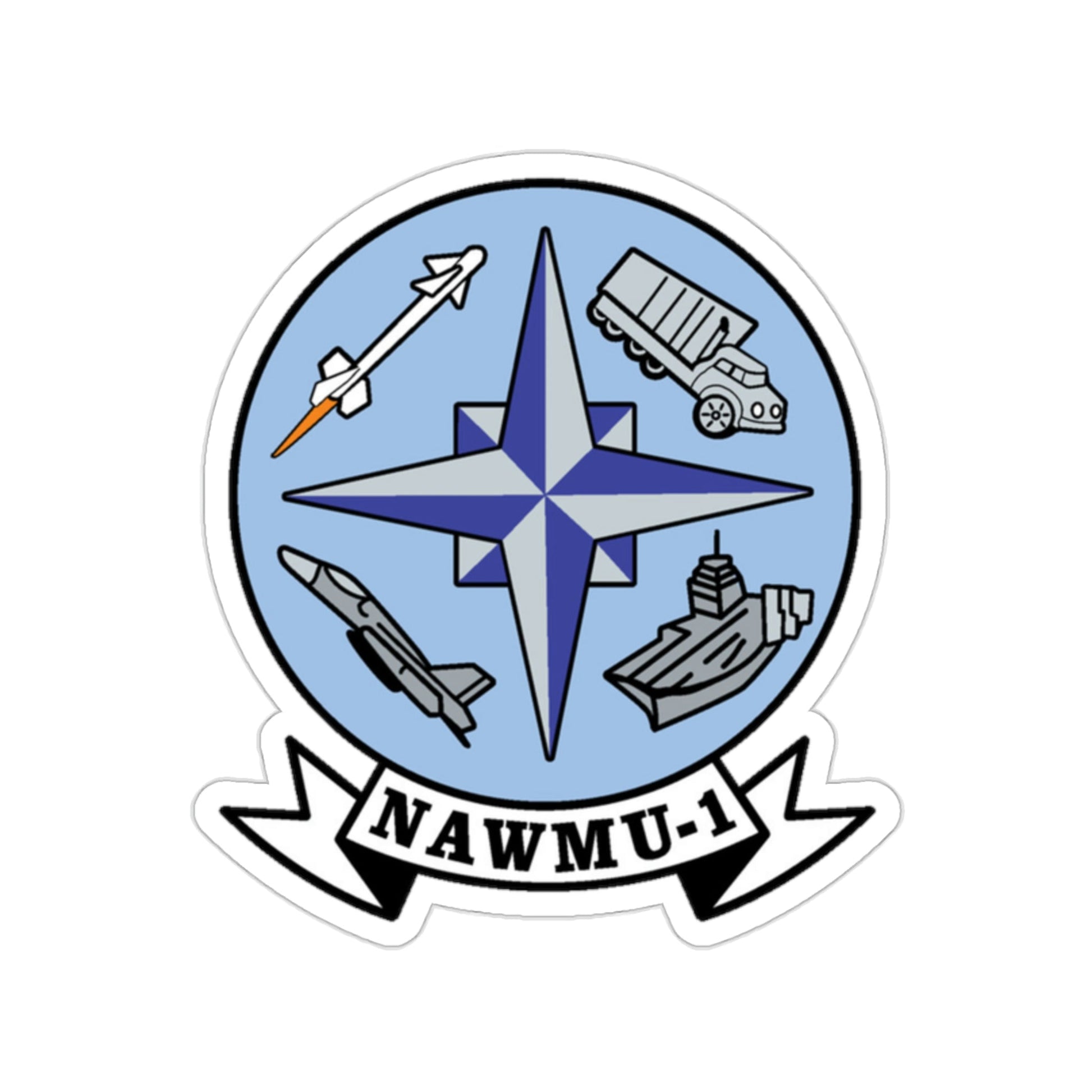 NAWMU 1 (U.S. Navy) STICKER Vinyl Die-Cut Decal-2 Inch-The Sticker Space