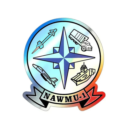 NAWMU 1 (U.S. Navy) Holographic STICKER Die-Cut Vinyl Decal 4 Inch Holographic - The Sticker Space