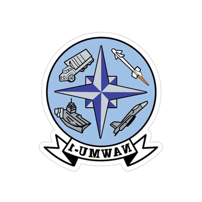 NAWMU 1 (U.S. Navy) REVERSE PRINT Transparent Die-Cut STICKER - The Sticker Space