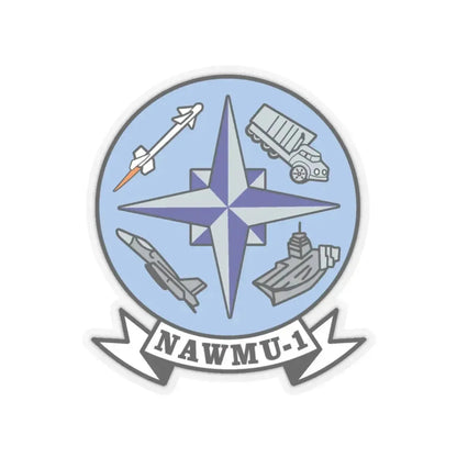 NAWMU 1 (U.S. Navy) STICKER Vinyl Kiss-Cut Decal 6 Inch Transparent - The Sticker Space