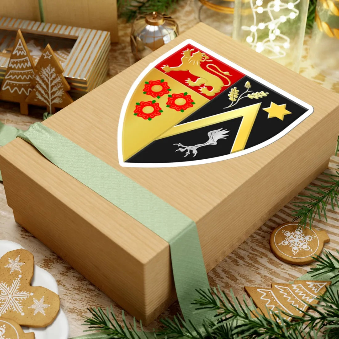 Nazareth wapen (Belgium) (Coat of Arms) STICKER Vinyl Kiss-Cut Decal - The Sticker Space