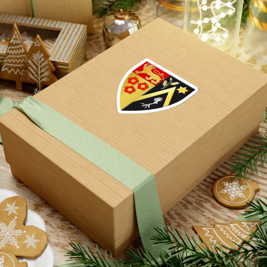 Nazareth wapen (Belgium) (Coat of Arms) STICKER Vinyl Kiss-Cut Decal - The Sticker Space