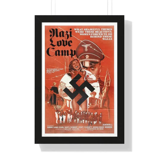 NAZI LOVE CAMP 27 1977 - Framed Movie Poster 16″ x 24″ Black - The Sticker Space