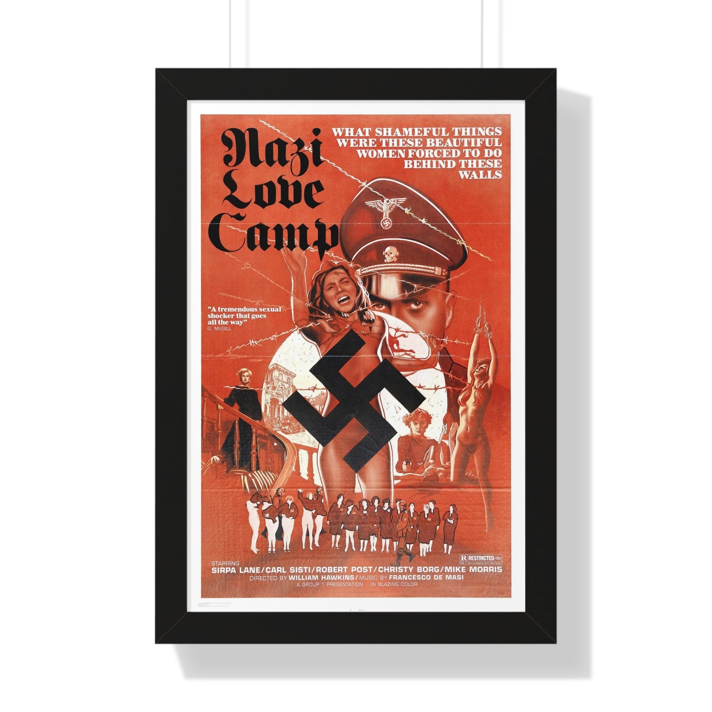 NAZI LOVE CAMP 27 1977 - Framed Movie Poster-16″ x 24″-The Sticker Space