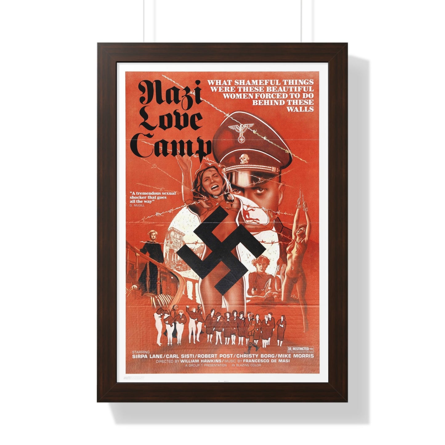 NAZI LOVE CAMP 27 1977 - Framed Movie Poster-16″ x 24″-The Sticker Space