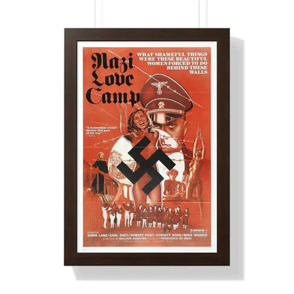 NAZI LOVE CAMP 27 1977 - Framed Movie Poster 16″ x 24″ Walnut - The Sticker Space