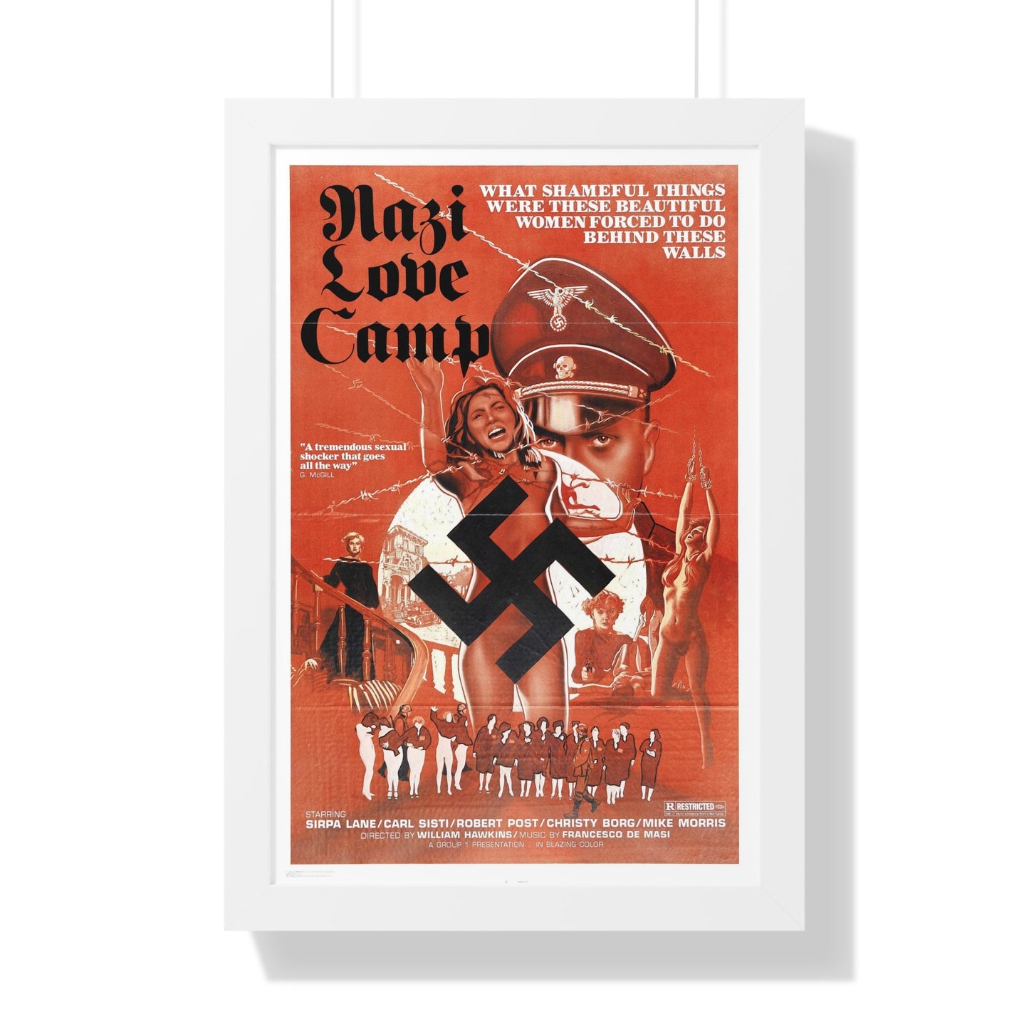 NAZI LOVE CAMP 27 1977 - Framed Movie Poster-16″ x 24″-The Sticker Space