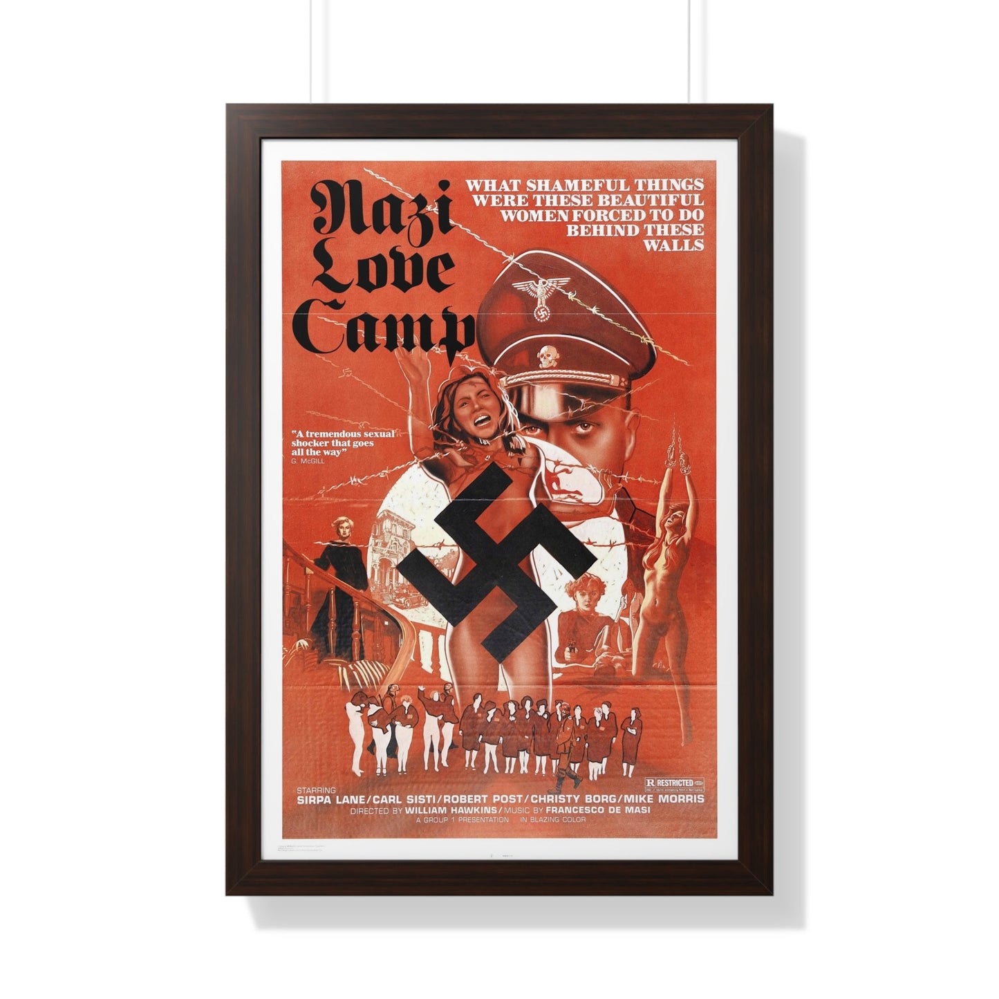 NAZI LOVE CAMP 27 1977 - Framed Movie Poster-20" x 30"-The Sticker Space