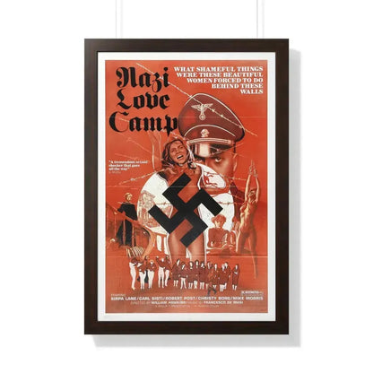 NAZI LOVE CAMP 27 1977 - Framed Movie Poster 20" x 30" Walnut - The Sticker Space