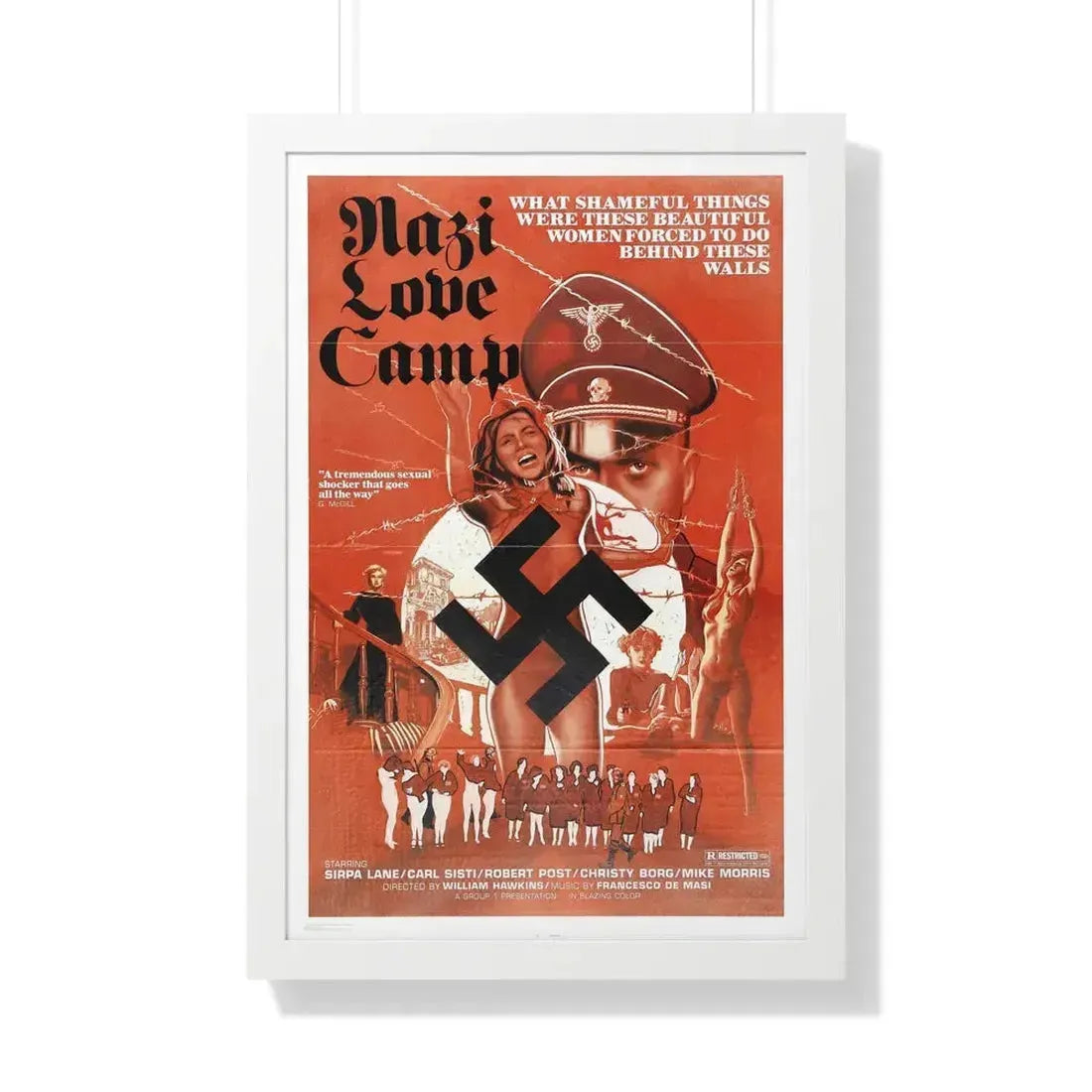 NAZI LOVE CAMP 27 1977 - Framed Movie Poster 20" x 30" White - The Sticker Space