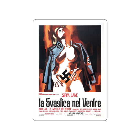 NAZI LOVE CAMP 27 (ITALIAN) 1977 Movie Poster STICKER Vinyl Die-Cut Decal-White-The Sticker Space