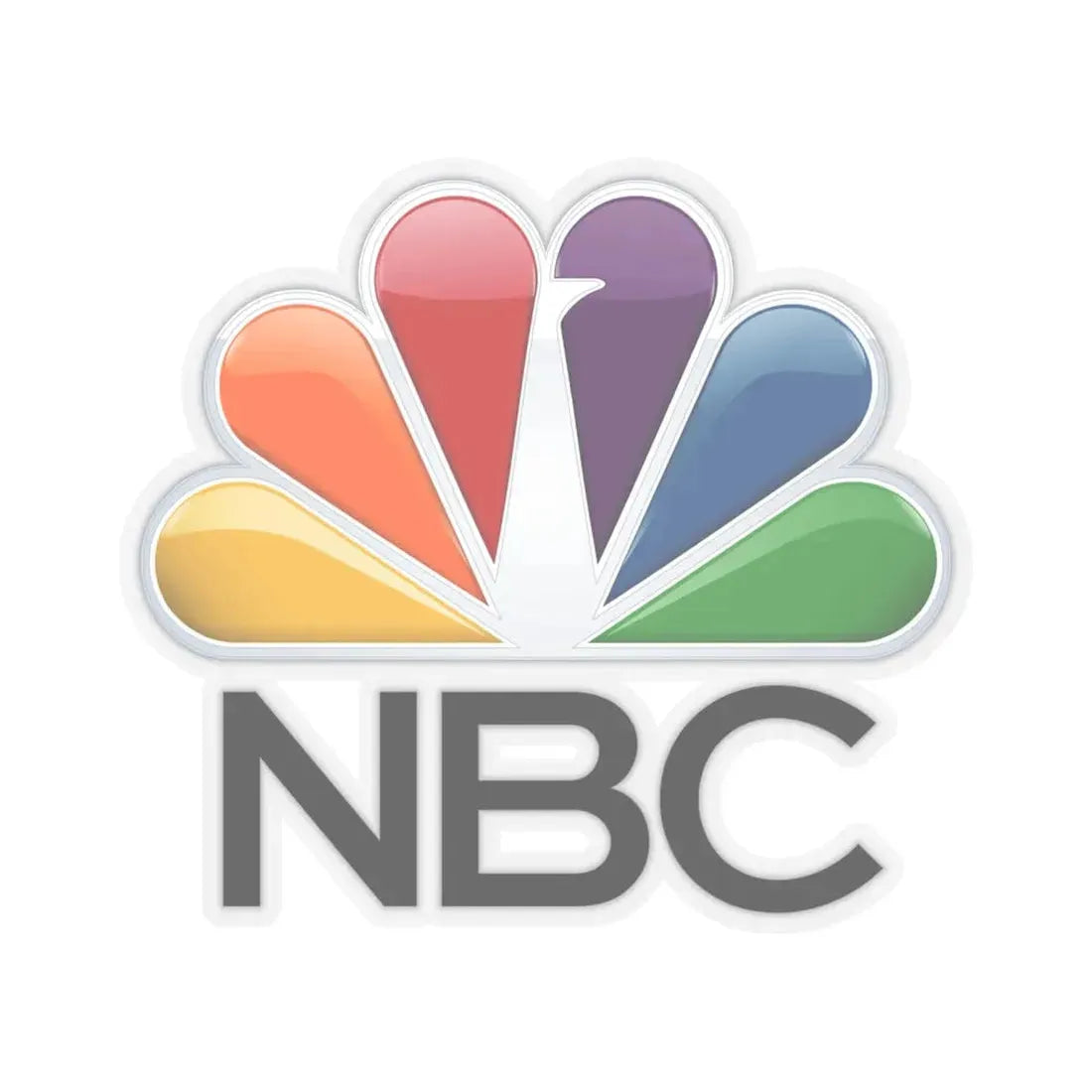 NBC (National Broadcasting Company) (Logo) STICKER Vinyl Kiss-Cut Decal 6 Inch Transparent - The Sticker Space