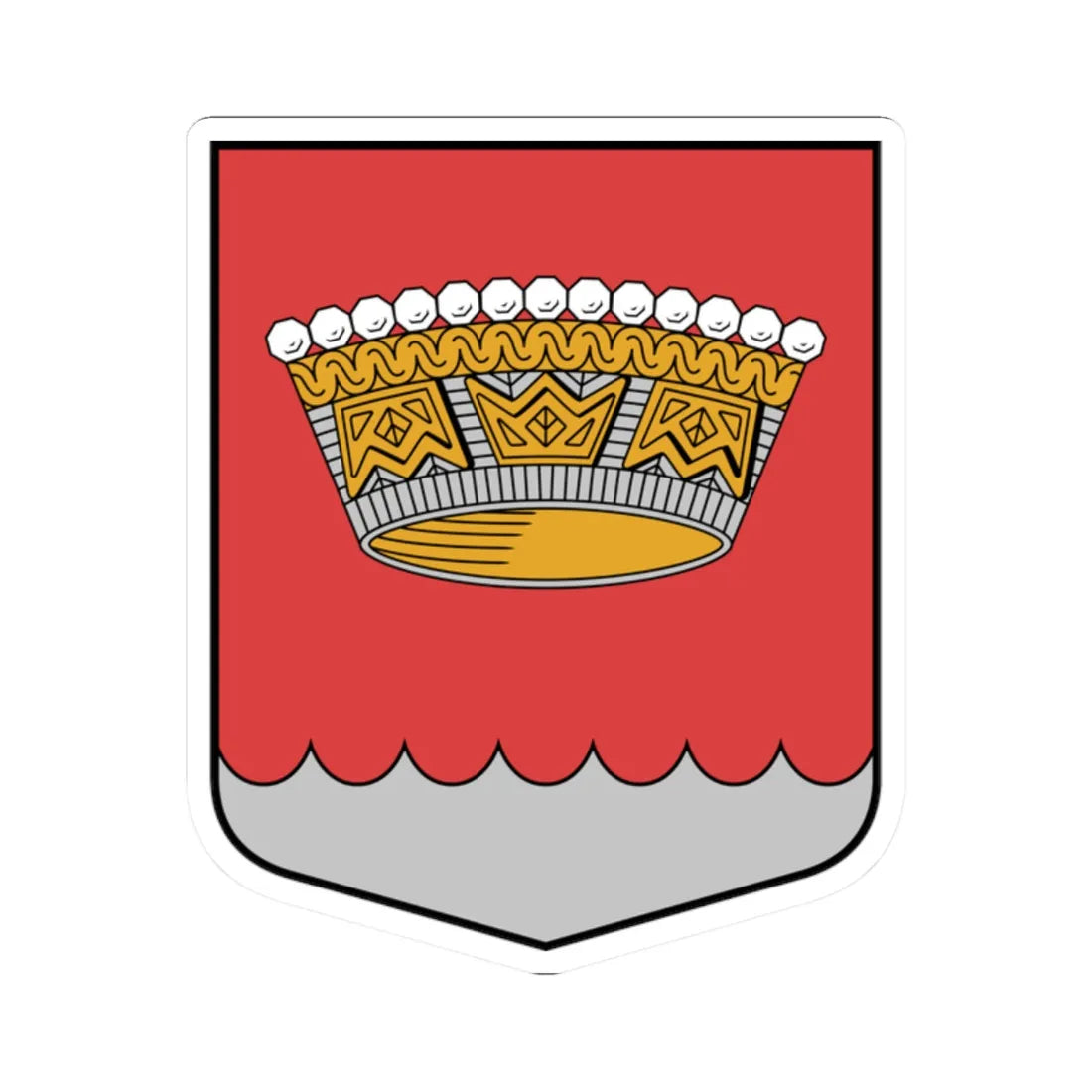 Nīcas pagasta ģerbonis (Latvia) (Coat of Arms) STICKER Vinyl Kiss-Cut Decal 2 Inch White - The Sticker Space