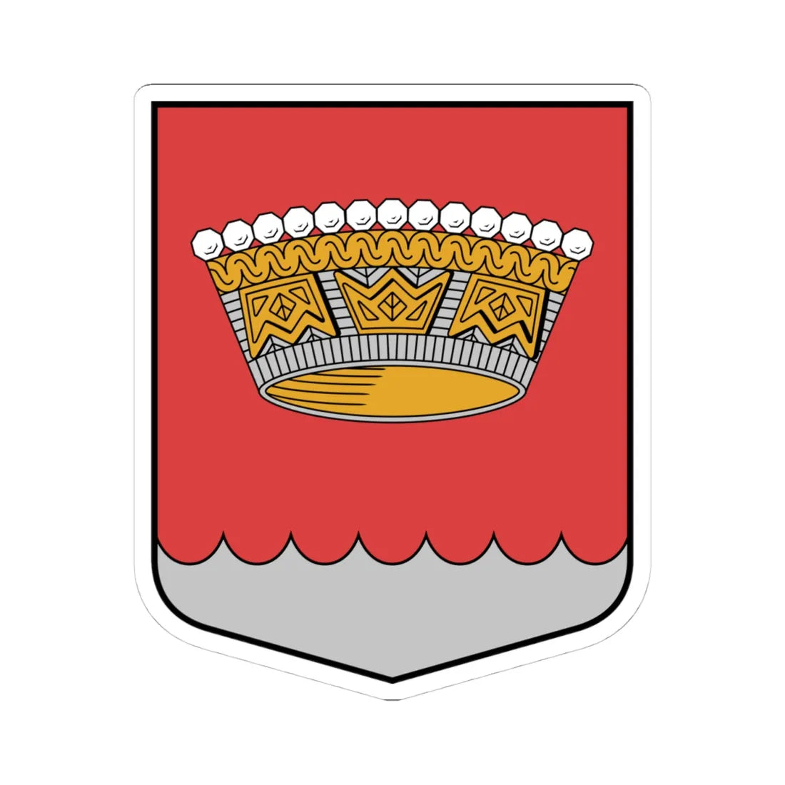 Nīcas pagasta ģerbonis (Latvia) (Coat of Arms) STICKER Vinyl Kiss-Cut Decal 4 Inch White - The Sticker Space