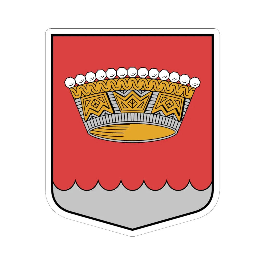 Nīcas pagasta ģerbonis (Latvia) (Coat of Arms) STICKER Vinyl Kiss-Cut Decal 6 Inch White - The Sticker Space