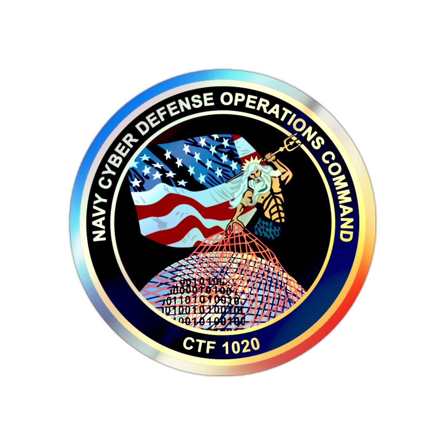 NCDOC CPOA CTF 1020 (U.S. Navy) Holographic STICKER Die-Cut Vinyl Decal-2 Inch-The Sticker Space