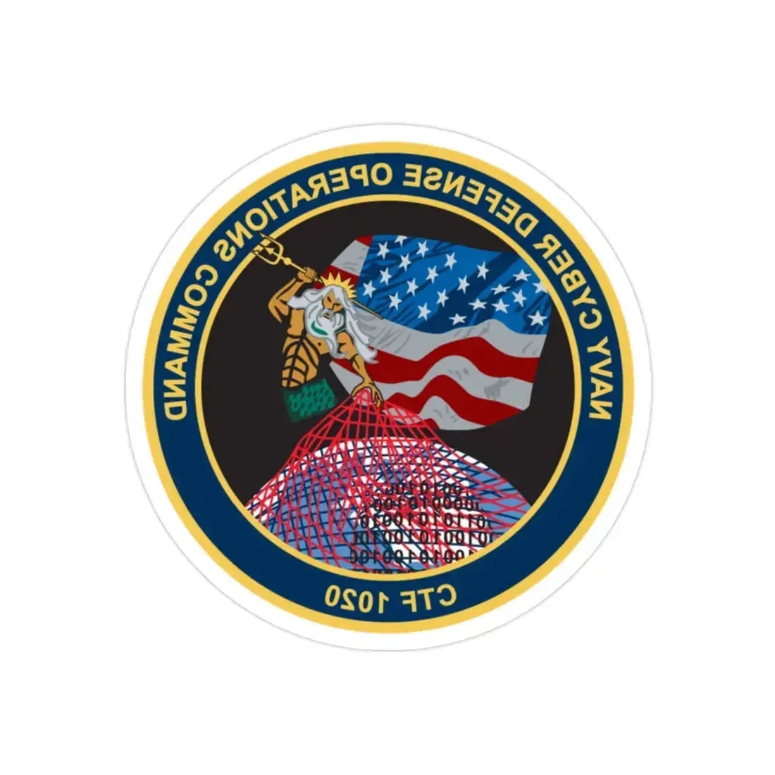 NCDOC CPOA CTF 1020 (U.S. Navy) REVERSE PRINT Transparent Die-Cut STICKER 2 Inch Die-Cut Transparent - The Sticker Space