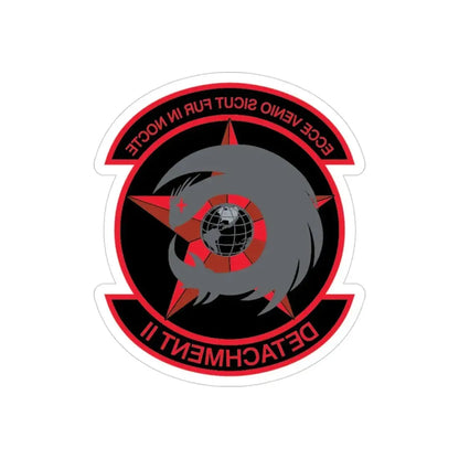 NCOIC Detachment 2 (U.S. Air Force) REVERSE PRINT Transparent Die-Cut STICKER 3 Inch Die-Cut Transparent - The Sticker Space