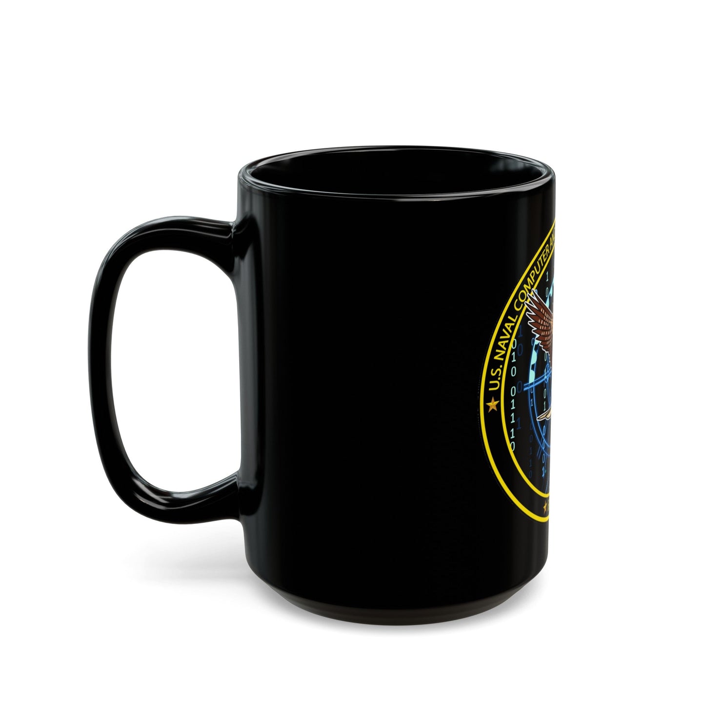 NCTS Bahrain (U.S. Navy) Black Coffee Mug-The Sticker Space