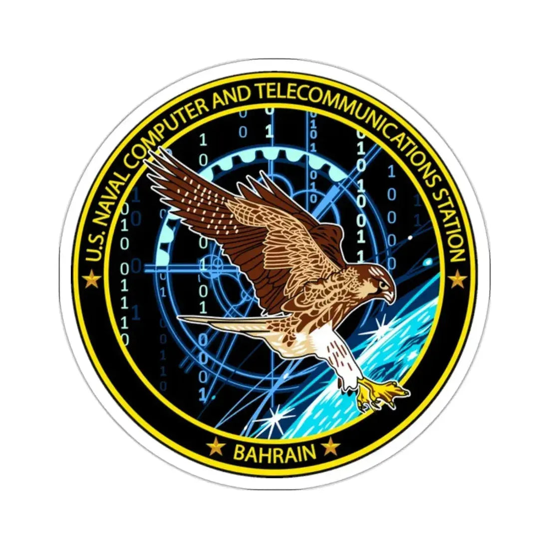 NCTS Bahrain (U.S. Navy) STICKER Vinyl Kiss-Cut Decal 2 Inch White - The Sticker Space