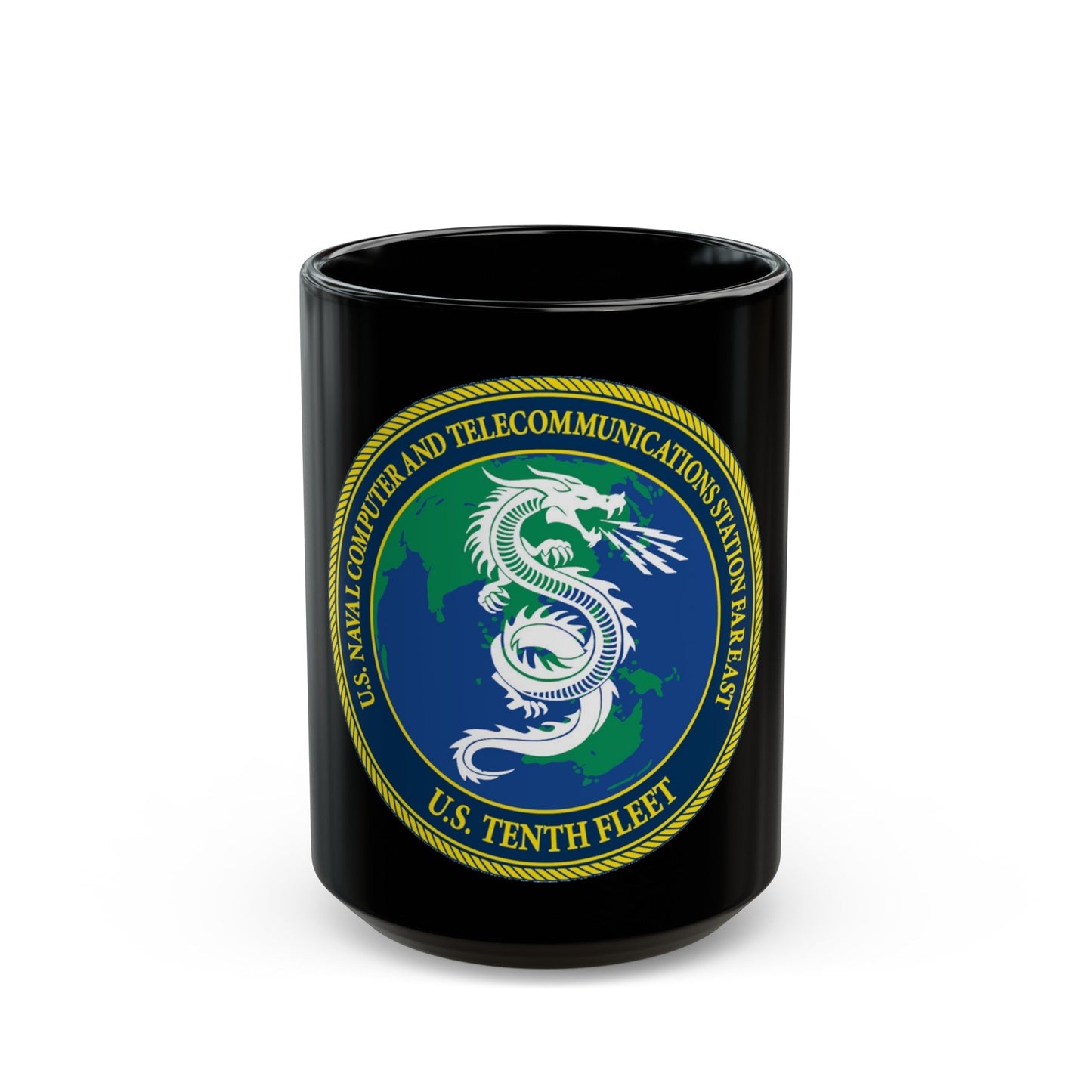 NCTS Far East (U.S. Navy) Black Coffee Mug-15oz-The Sticker Space