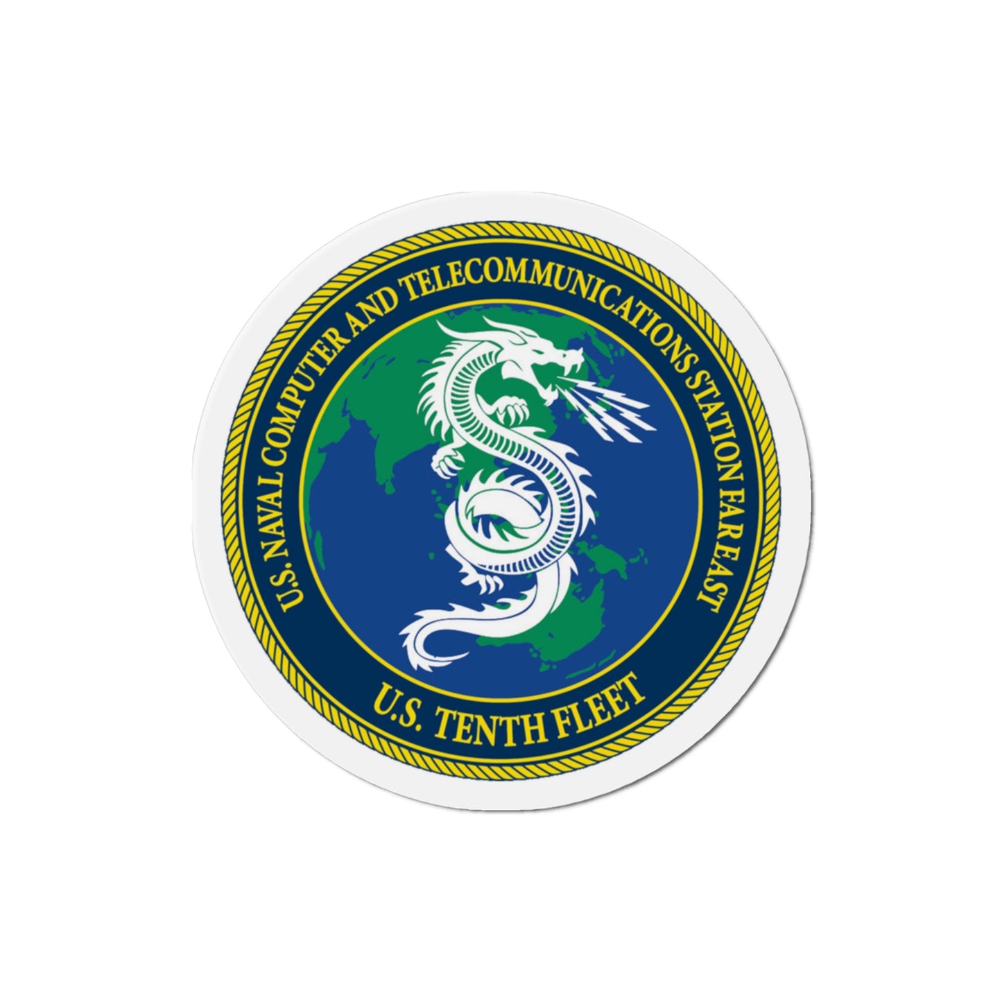 NCTS Far East (U.S. Navy) Die-Cut Magnet-3" x 3"-The Sticker Space