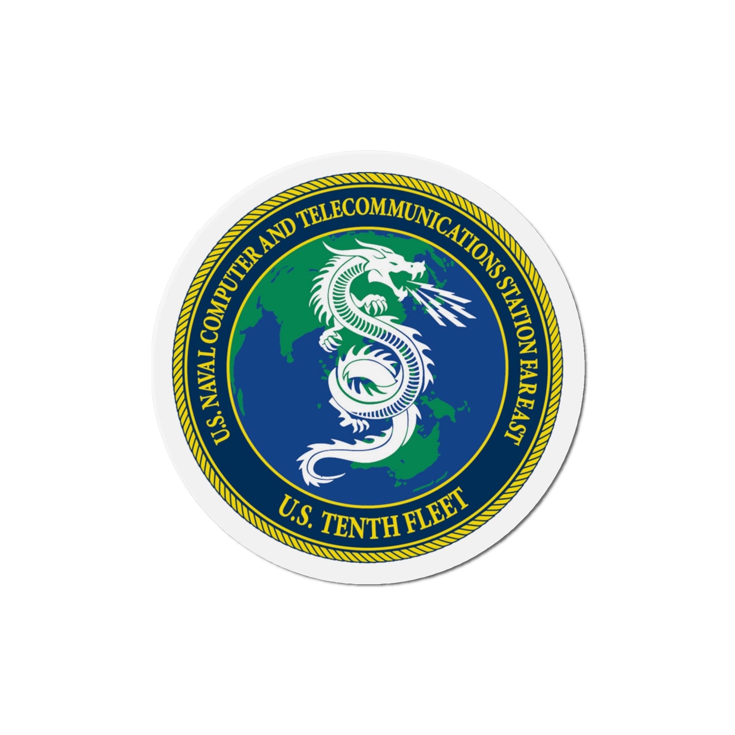 NCTS Far East (U.S. Navy) Die-Cut Magnet-6 × 6"-The Sticker Space