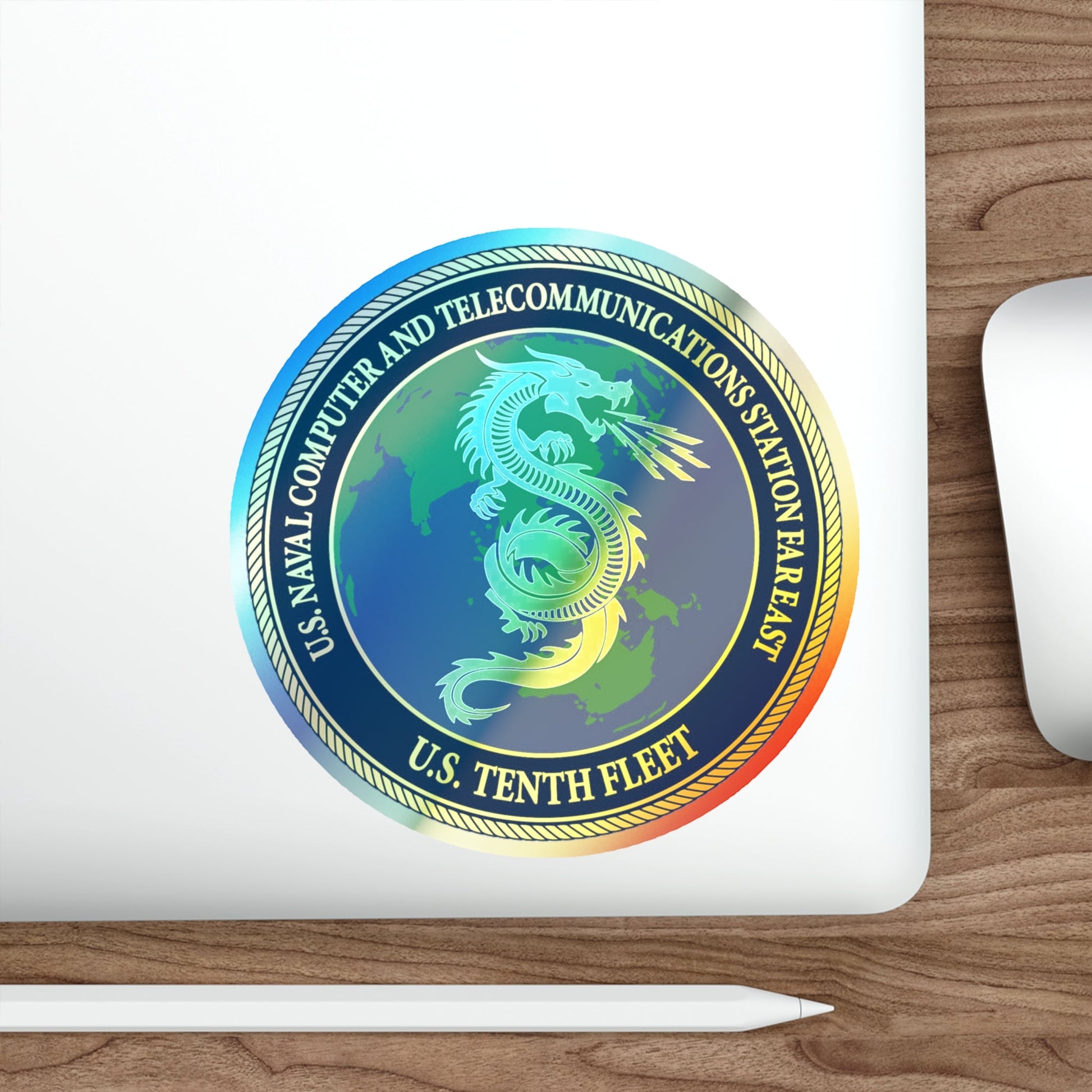 NCTS Far East (U.S. Navy) Holographic STICKER Die-Cut Vinyl Decal-The Sticker Space