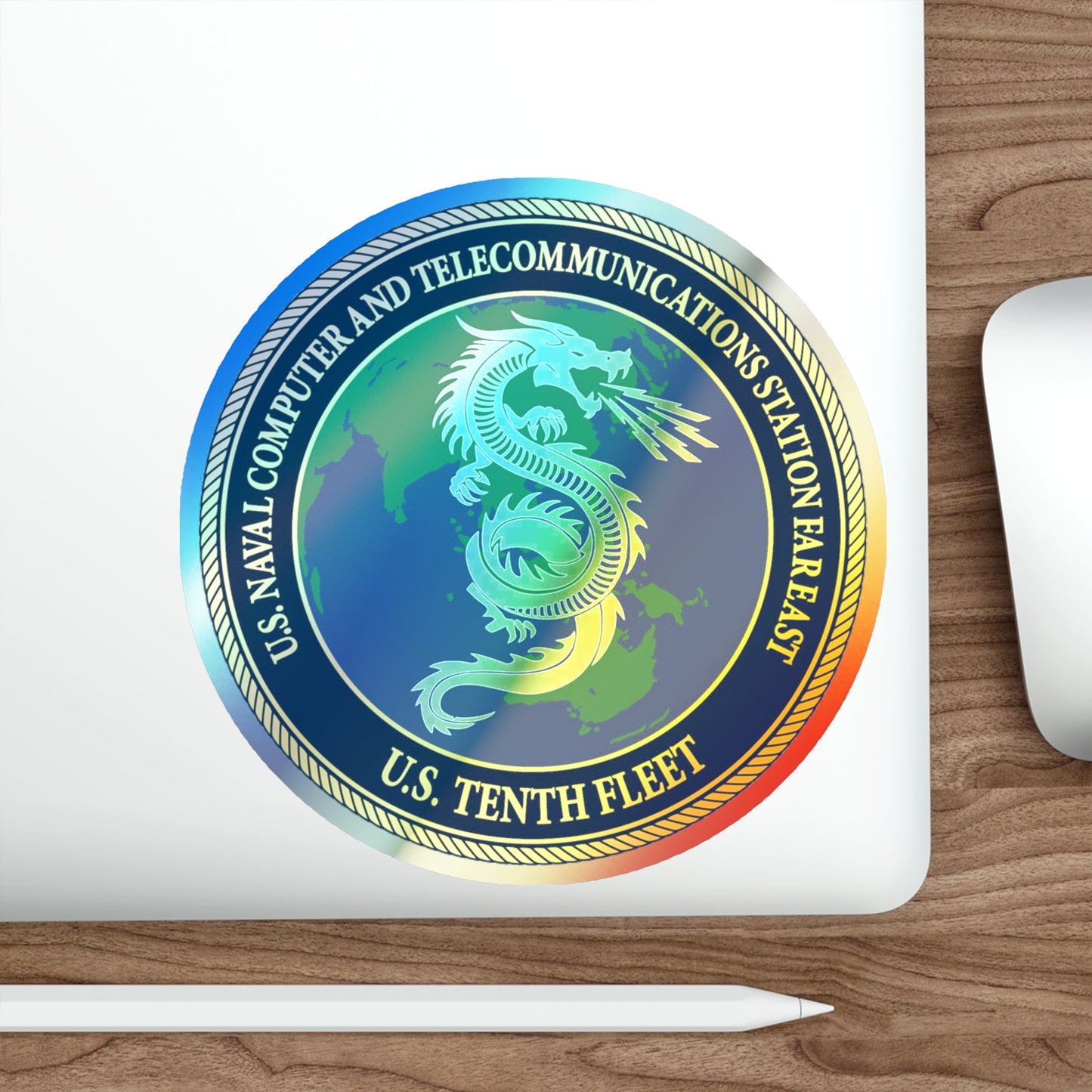 NCTS Far East (U.S. Navy) Holographic STICKER Die-Cut Vinyl Decal-The Sticker Space