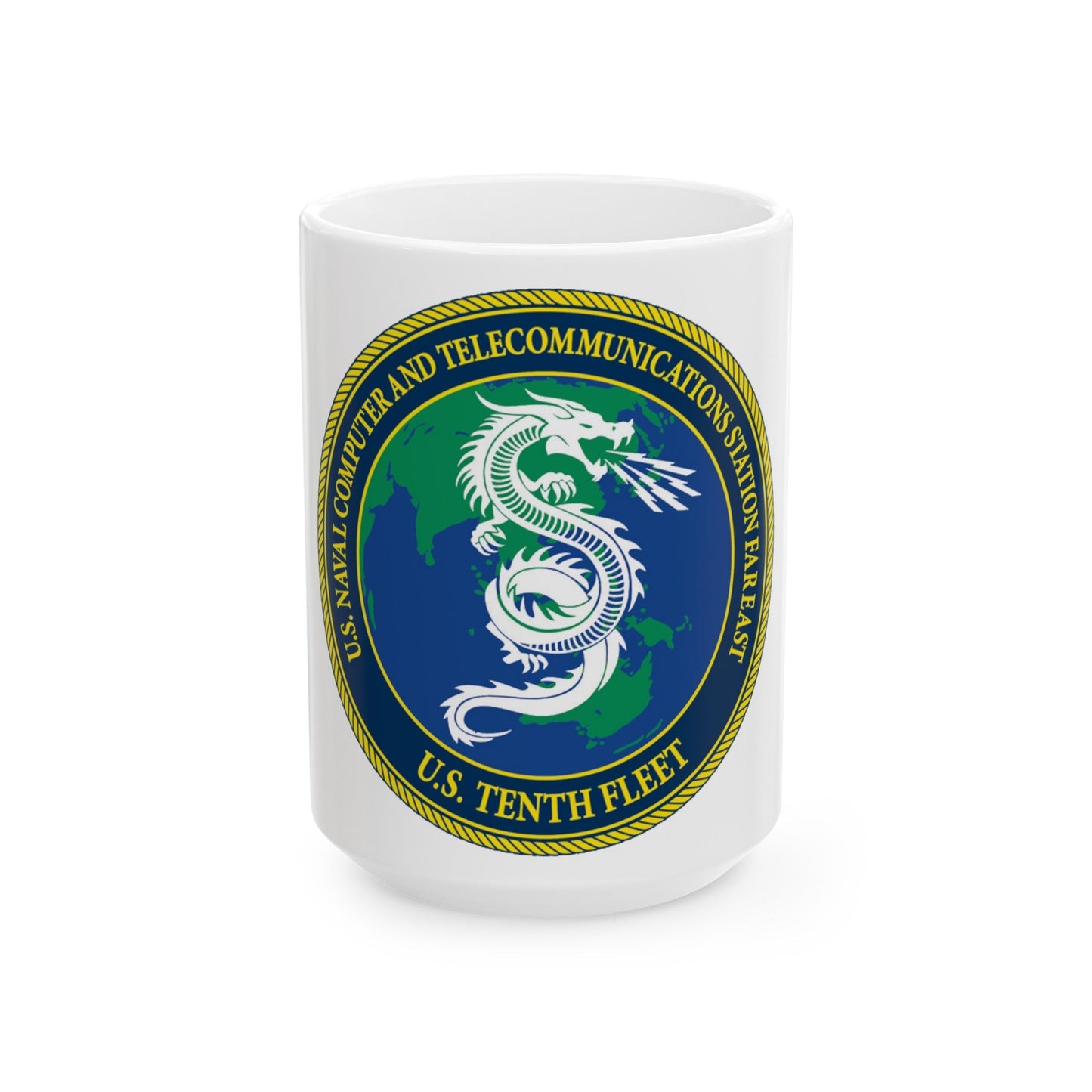 NCTS Far East (U.S. Navy) White Coffee Mug-15oz-The Sticker Space