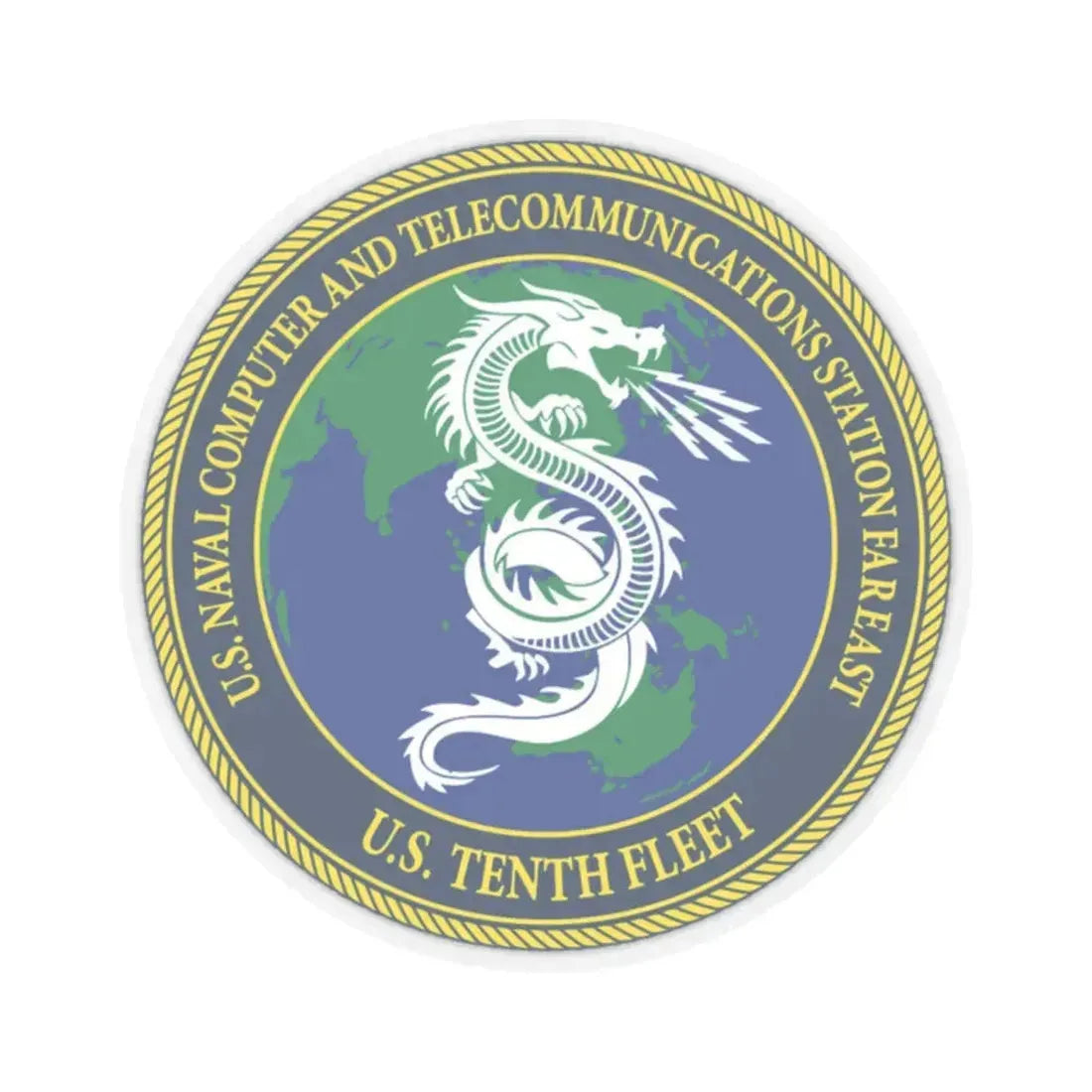 NCTS Far East (U.S. Navy) STICKER Vinyl Kiss-Cut Decal 2 Inch Transparent - The Sticker Space
