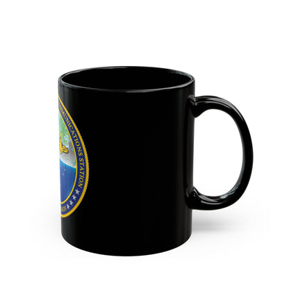 NCTS Hampton Roads (U.S. Navy) Black Coffee Mug-The Sticker Space